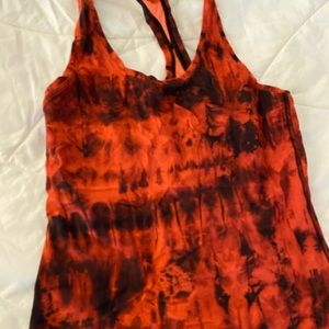 lululemon athletica Red and Black Tank Top